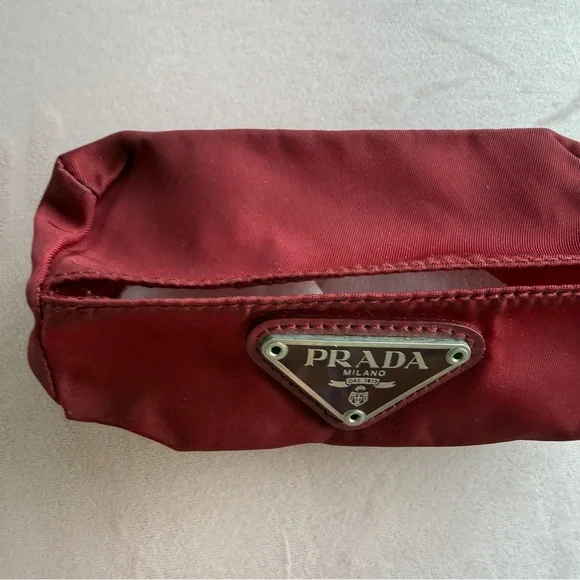 Prada Red Mini Nylon Pouch - Picture 6 of 10